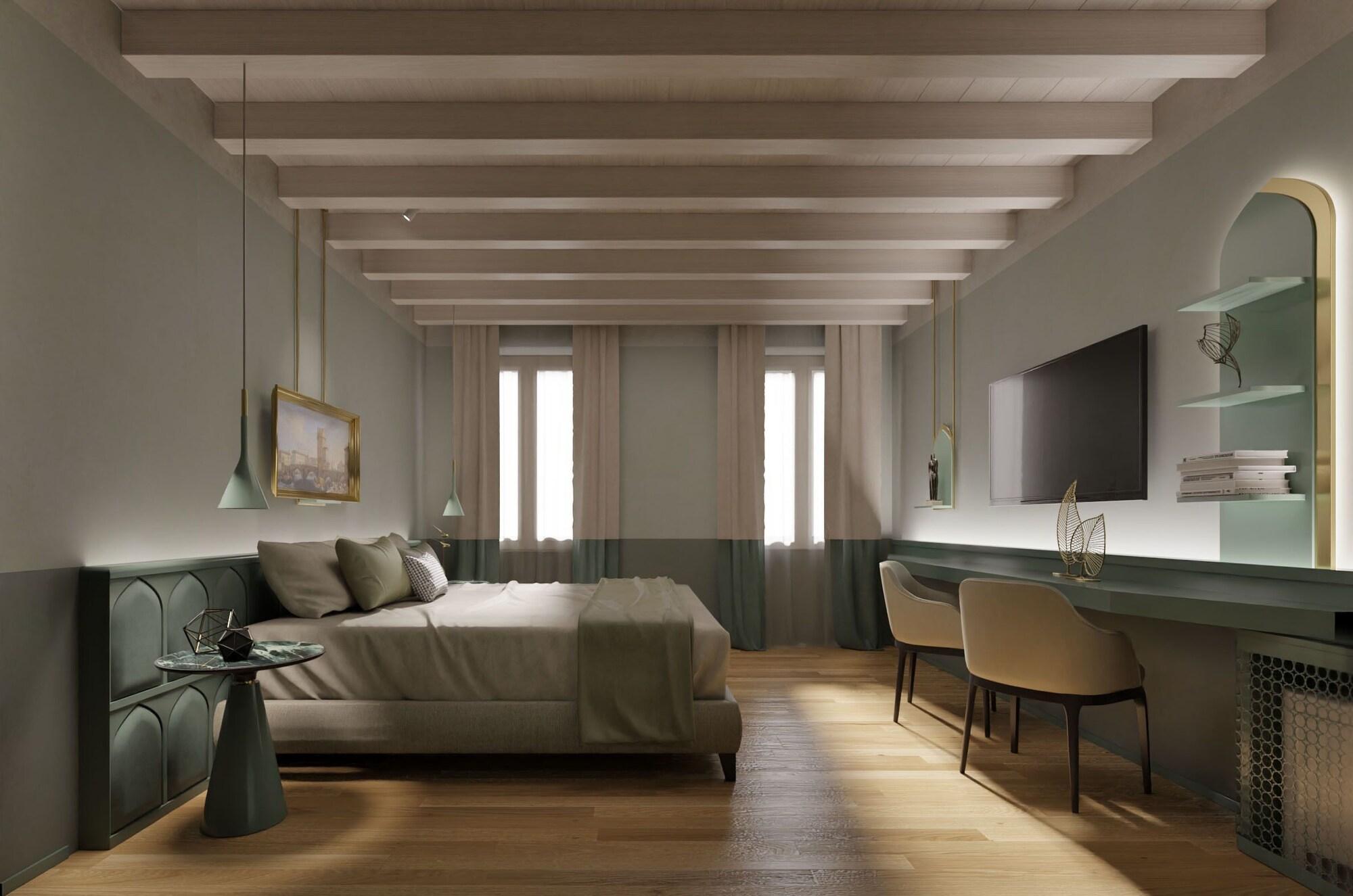 Relais Balcone Di Giulietta Hotel Verona Ngoại thất bức ảnh 3D rendering of a bedroom