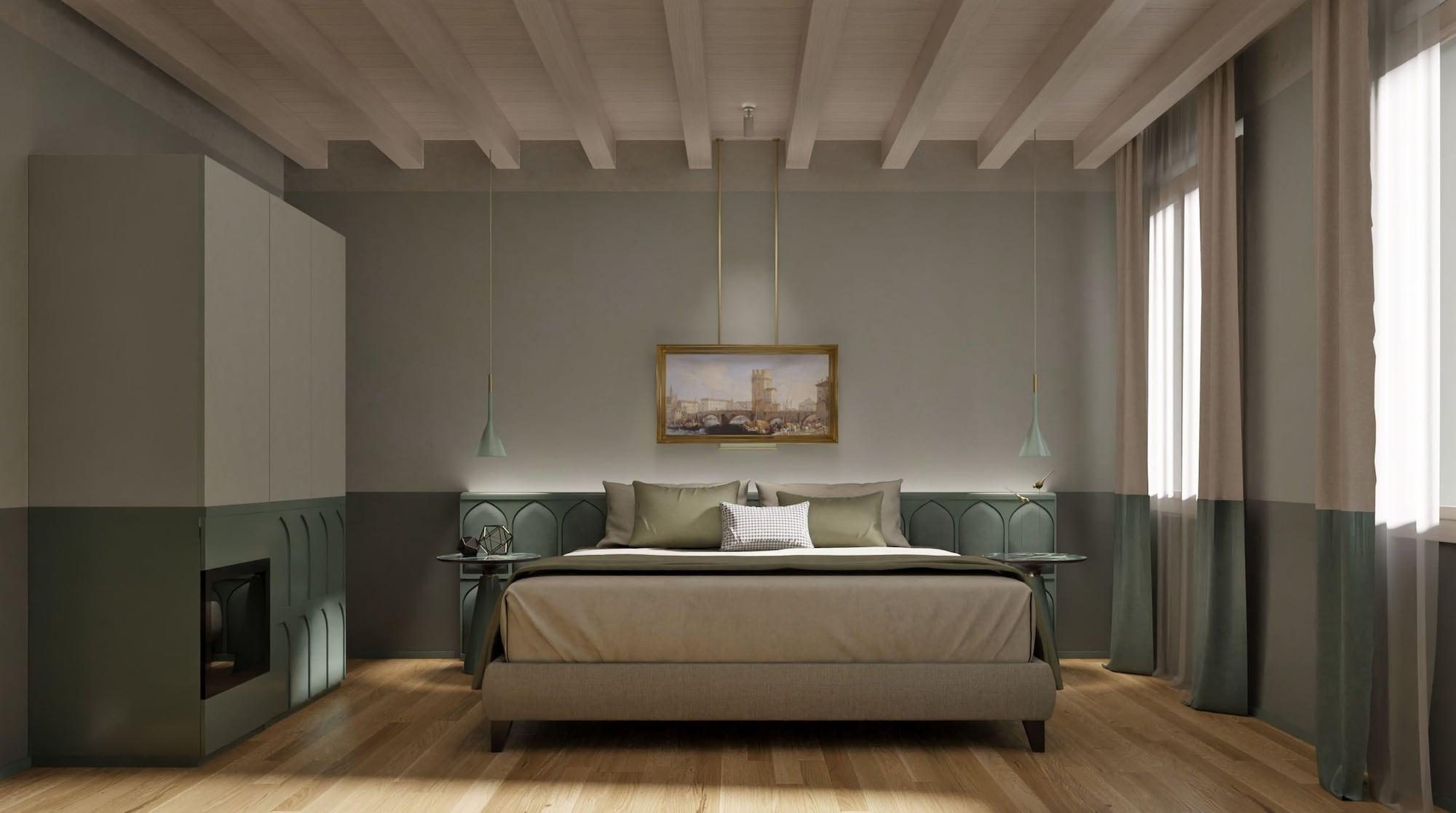 Relais Balcone Di Giulietta Hotel Verona Ngoại thất bức ảnh 3D rendering of a bedroom